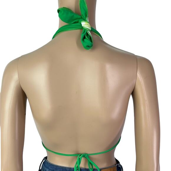 New O'Neill South Swell Tropical Halter Triangle Bikini Top - Picture 5 of 8